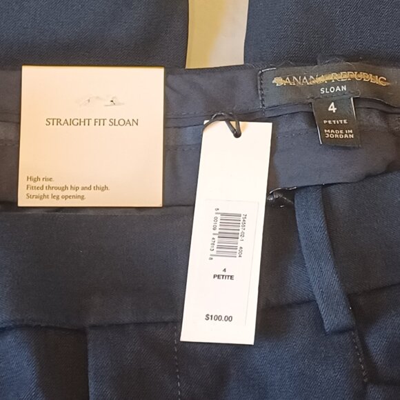 NWT Women’s Banana Republic Navy Blue Straight Sloan Pant - Picture 7 of 9